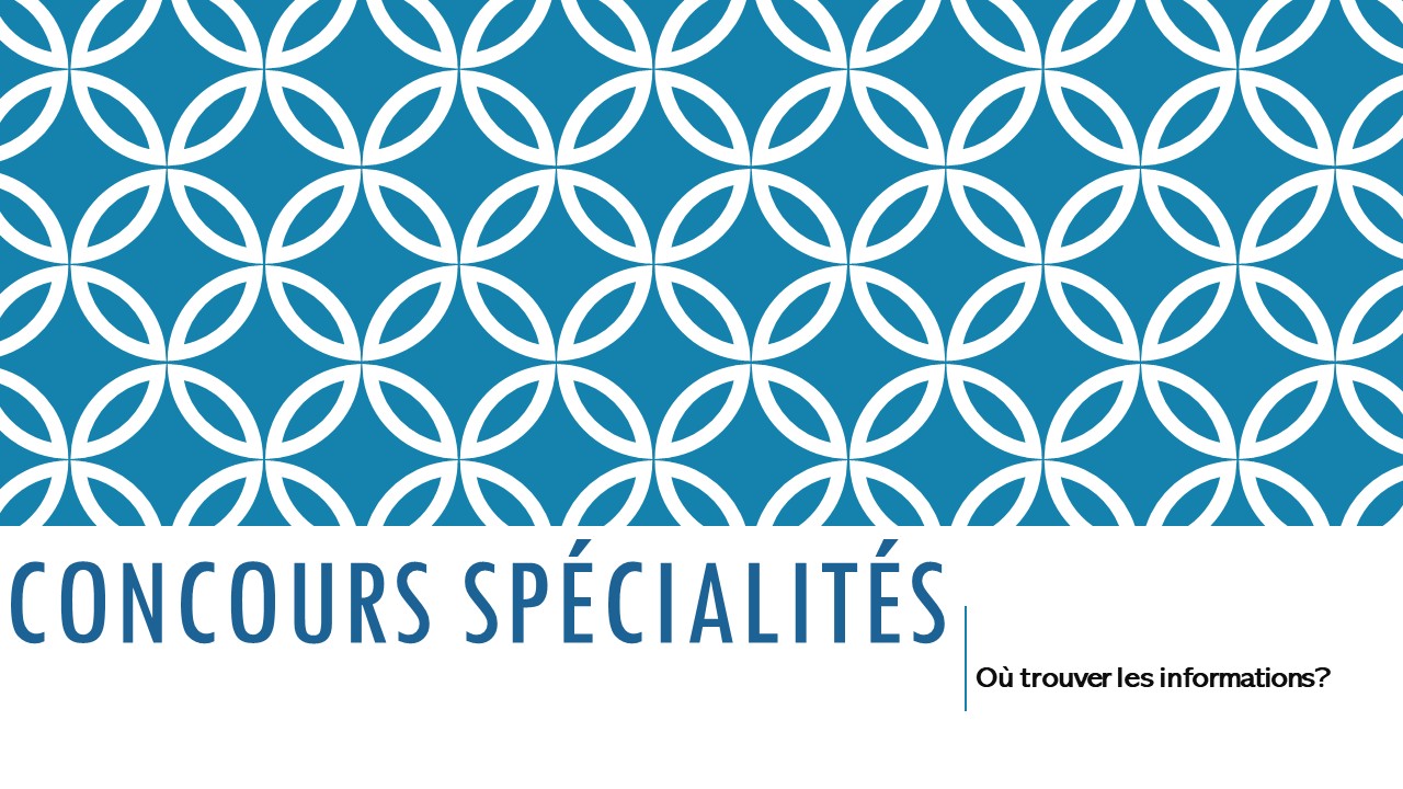 Accès aux spécialités - concours